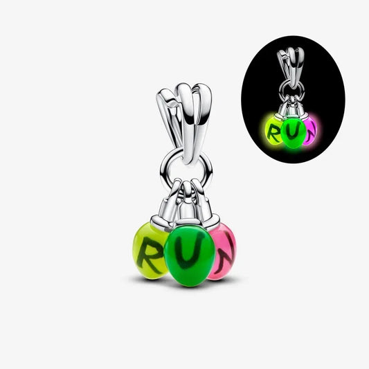 RUN Glow-in the dark Charm Pendant